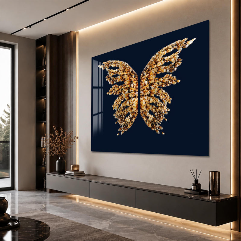 Artronauts Glass Print Crystal Wing Butterfly Glass Wall Art