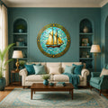 Golden Schooner On Emerald Waves lifestyle view