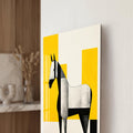 Geometric White Horse close-up angled detail