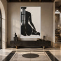 Artronauts Glass Print 12x18 cm | 4.7"x7.1" / White Quiet Silhouette Glass Wall Art