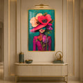 Floral Femme with gold frame