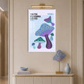 Dotted Mushroom Garden with white frame