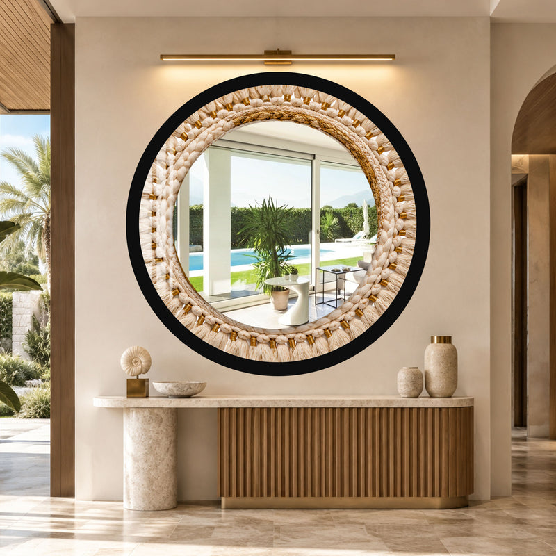 Bohemian Woven Halo with black frame