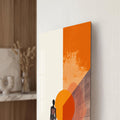 Artronauts Glass Print Woman At The Orange Portal Glass Wall Art