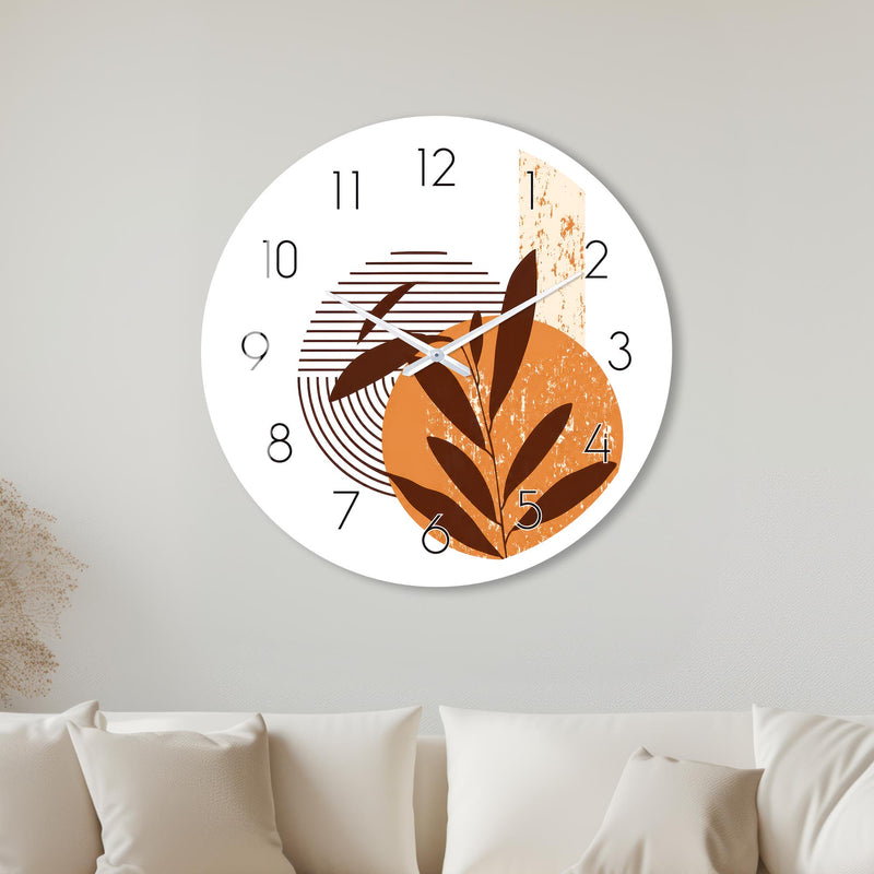 Terracotta Botanical Shapes with white frame