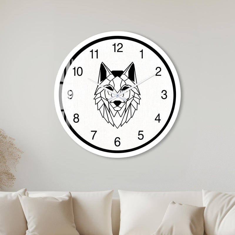 Geometric Wolf with white frame
