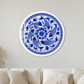 Sapphire Koi Mandala with white frame