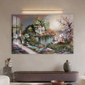 Children by the Victorian Lake House in a modern room