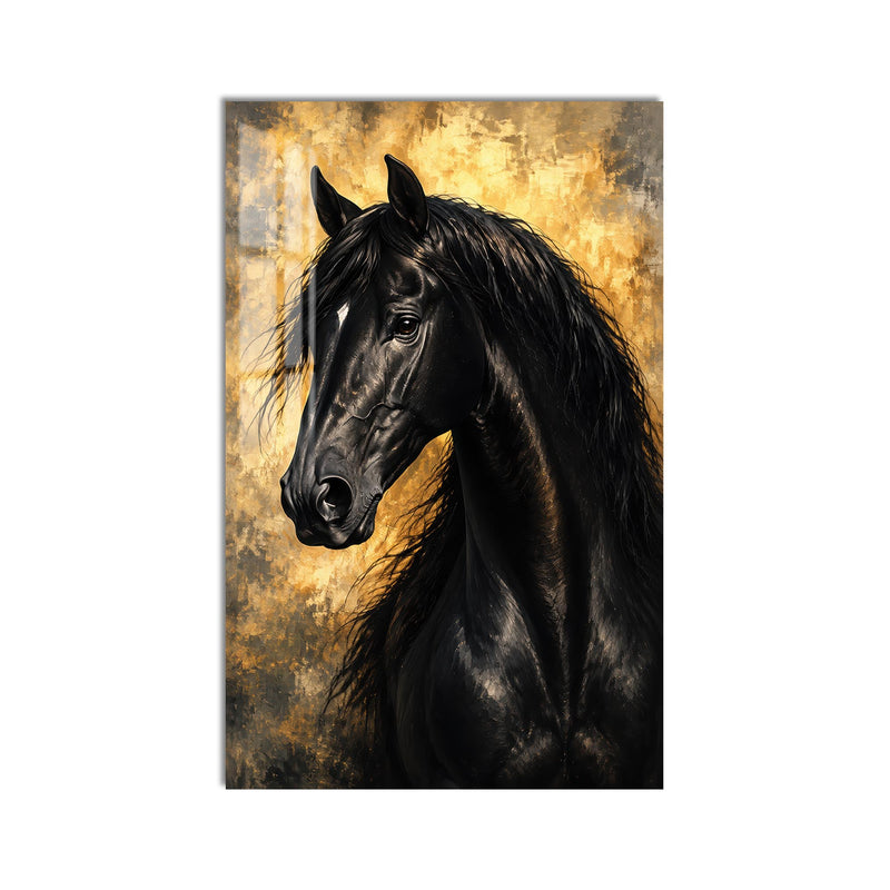 Black Stallion Portrait product shot on white background