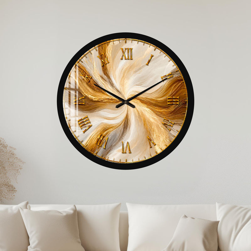 Golden Marble Swirl with black frame