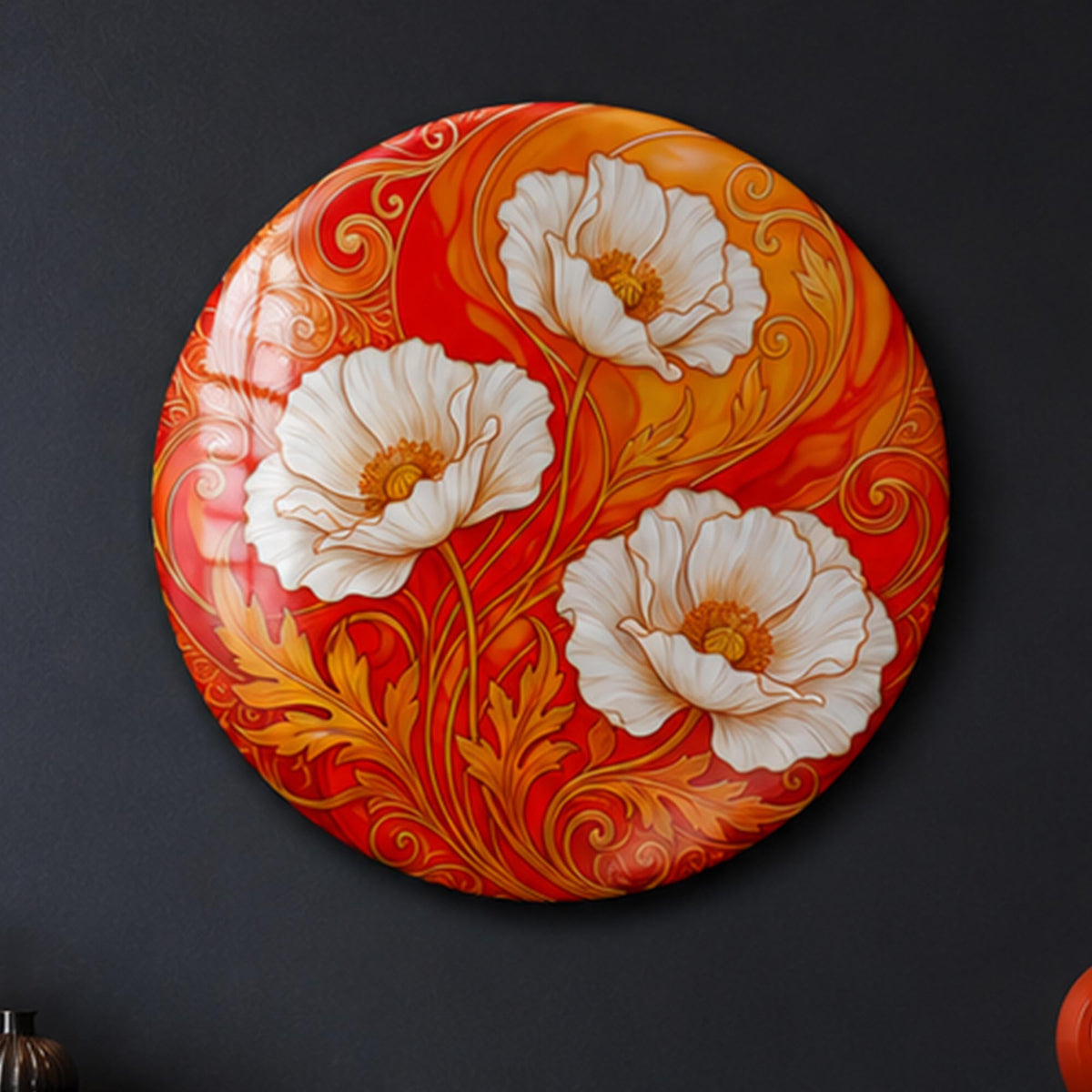 Ivory Poppies in a modern room