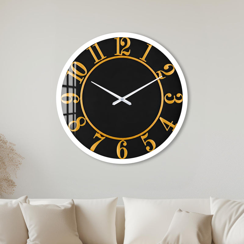 Golden Numeral Elegance with white frame