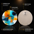 Urban Color Blocks — tempered glass, ultra HD print, ready to hang