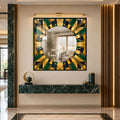 Emerald Deco Radiance with gold frame