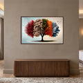 Tree Through Seasons with walnut frame