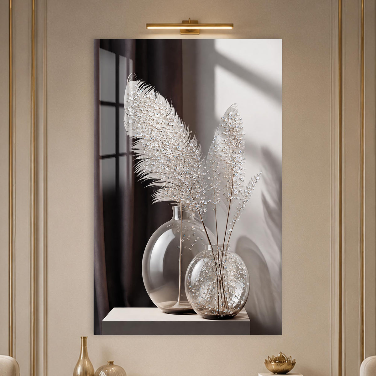 Crystal Pampas Still Life in a modern room