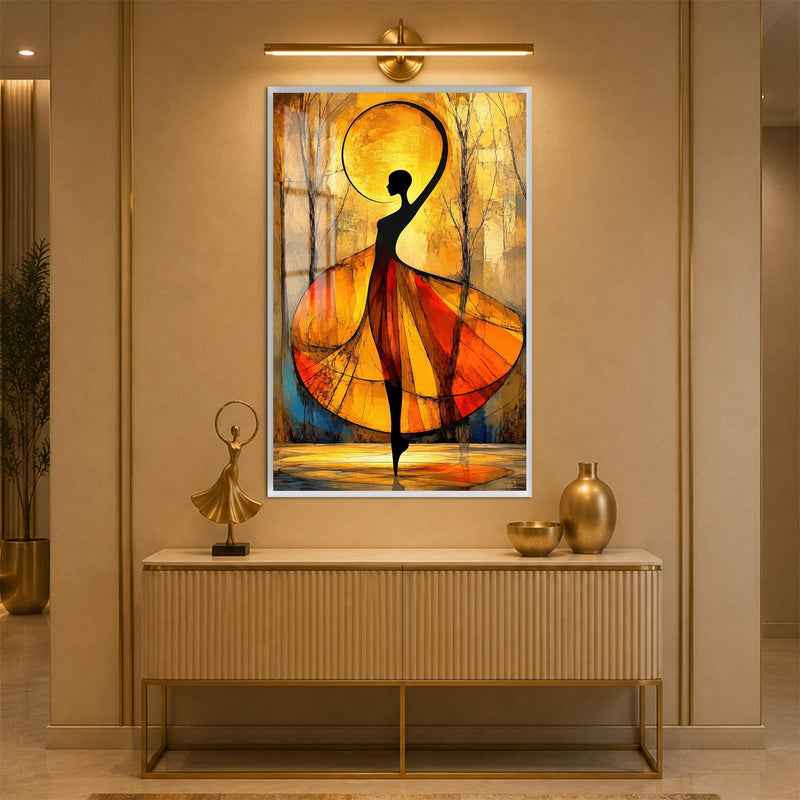 Golden Dancer with white frame