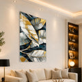 Artronauts Glass Print Metallic Tropical Leaves Glass Wall Art