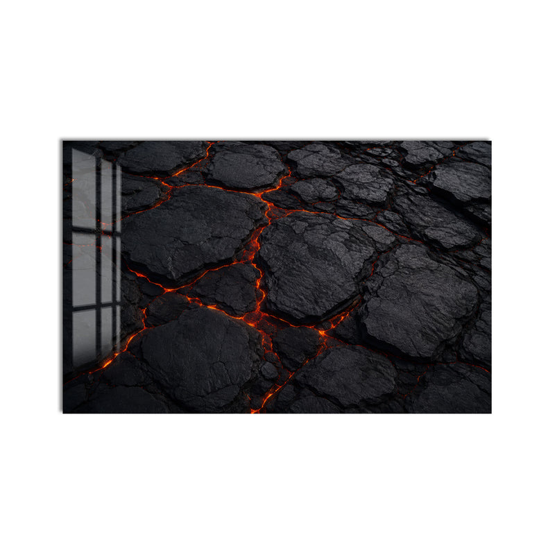 Molten Lava Rock product shot on white background