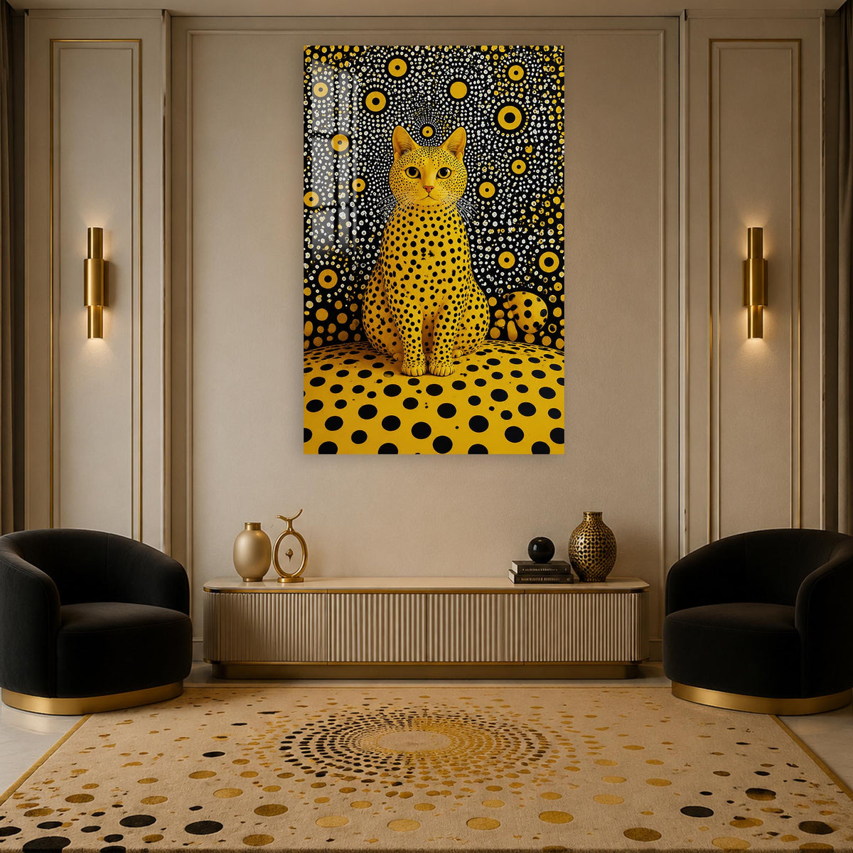 Golden Polka Dot Cat lifestyle view