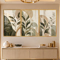 Botanical Harmony with gold frame