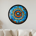 Electric Blue Agate with black frame