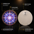 Celestial Rainbow Mandala — tempered glass, ultra HD print, ready to hang