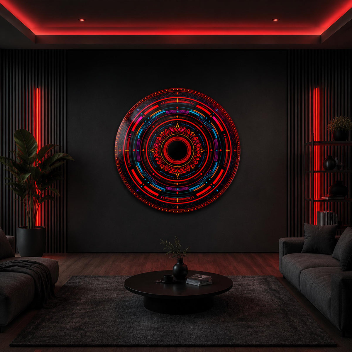 Neon Pulse — tempered glass, ultra HD print, ready to hang