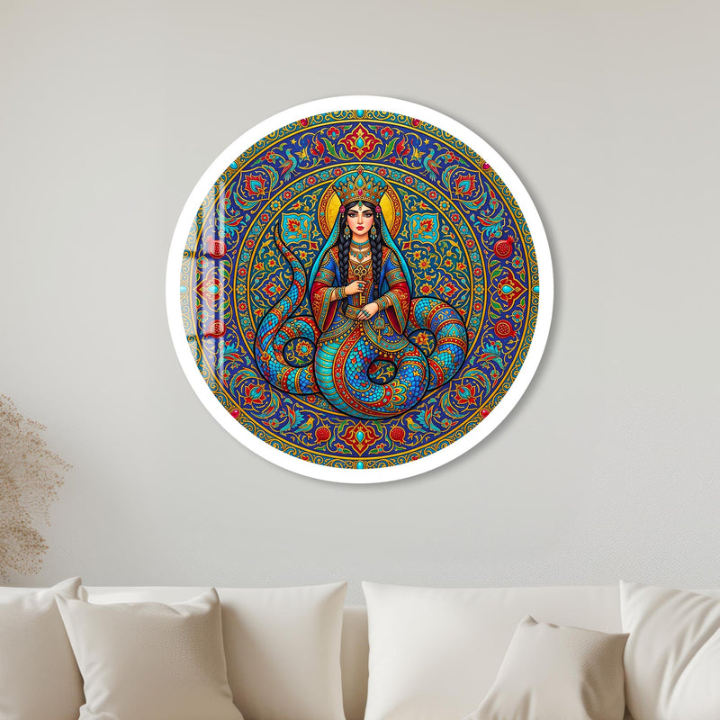 Anatolian Mosaic Muse with white frame