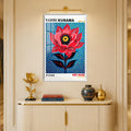 Dotted Red Bloom with white frame