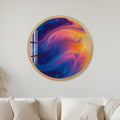 Cosmic Marble Swirl with gold frame