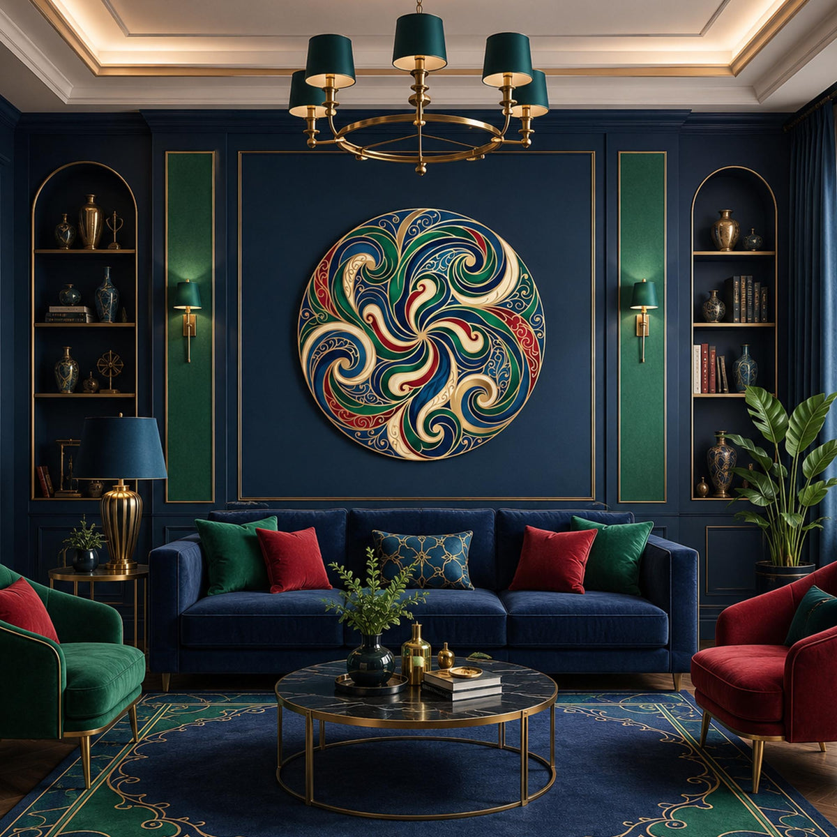 Jewel Tone Spiral Pinwheel lifestyle view