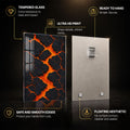 Molten Earth — tempered glass, ultra HD print, ready to hang