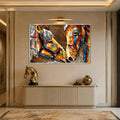 Artronauts Glass Print 18x12 cm | 7.1"x4.7" / Silver Painted Horses in Harness Glass Wall Art