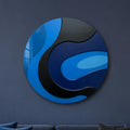 Glossy Blue Wave Swirl lifestyle view