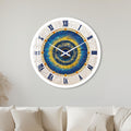 Blue Mosaic Roman with white frame