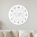 Minimal World Map with white frame
