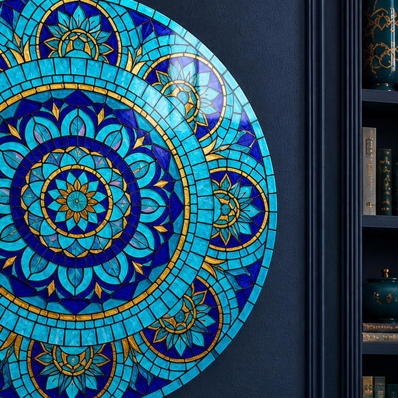 Turquoise Mosaic Mandala III lifestyle view