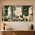 Mediterranean Café with black frame