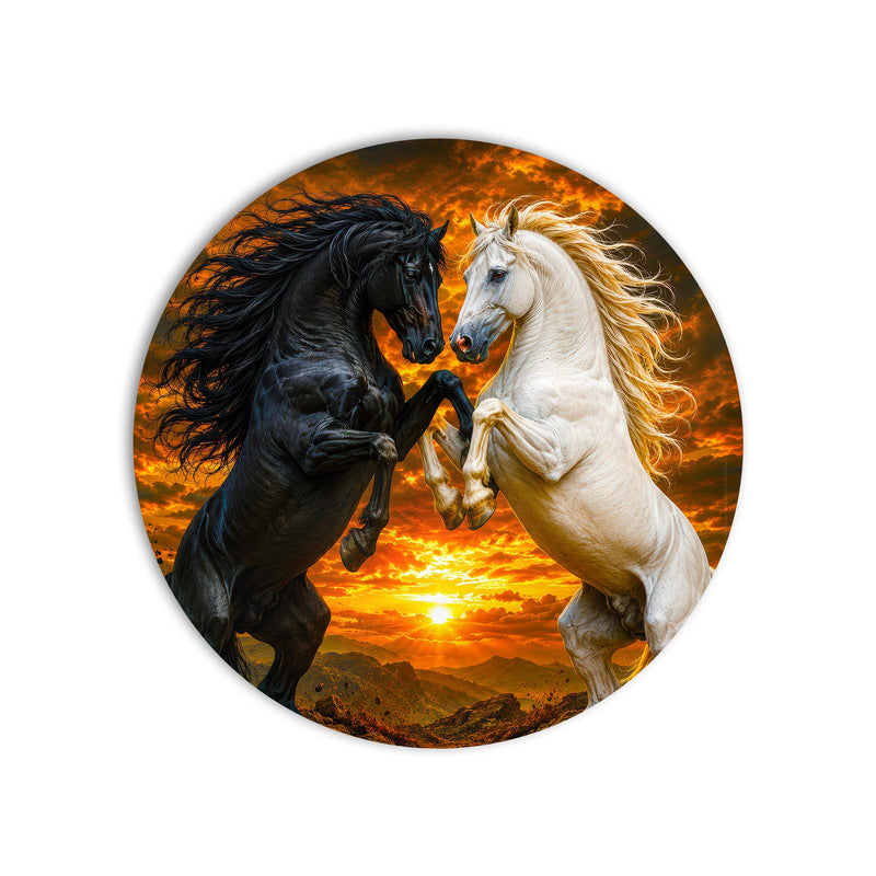Stallions At Sunset product shot on white background