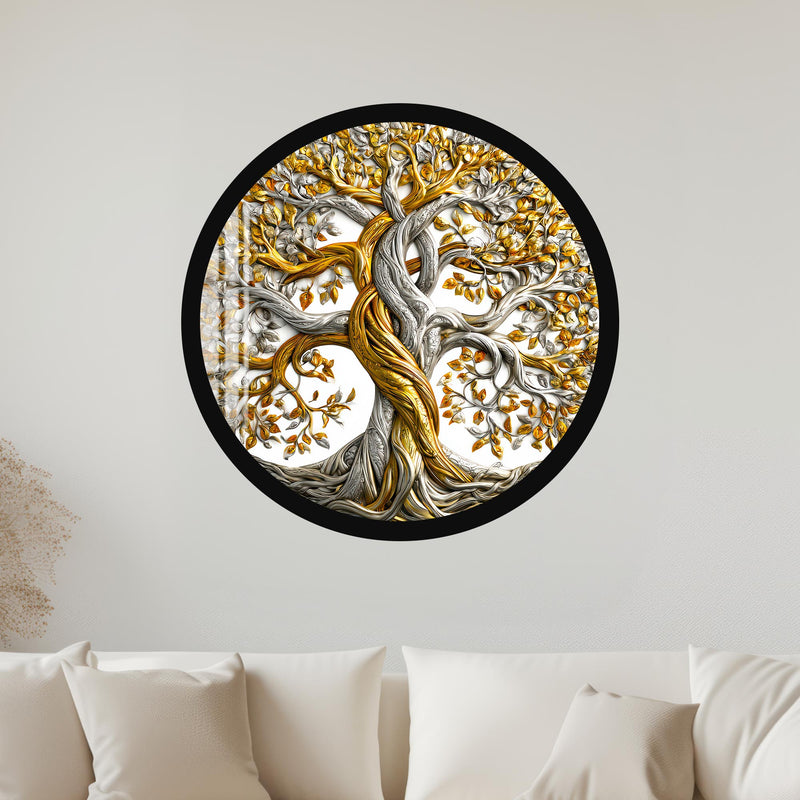 Golden Tree of Life with black frame