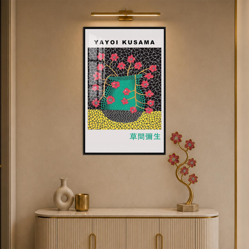 Kusama Floral Reverie with black frame