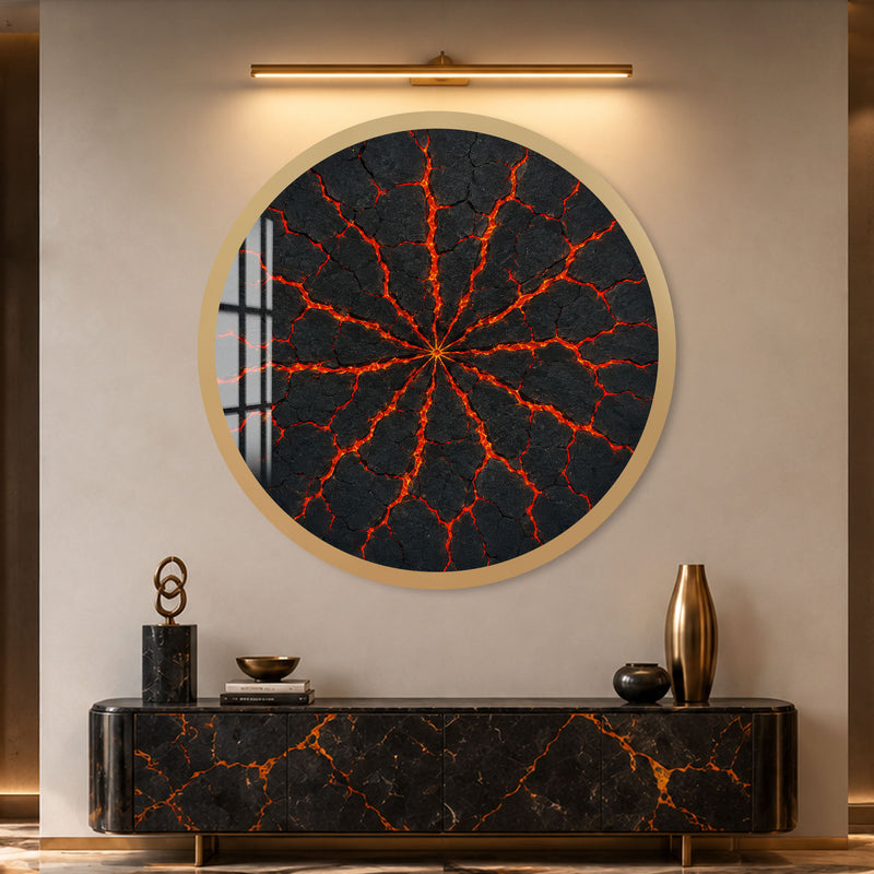 Molten Earth with gold frame