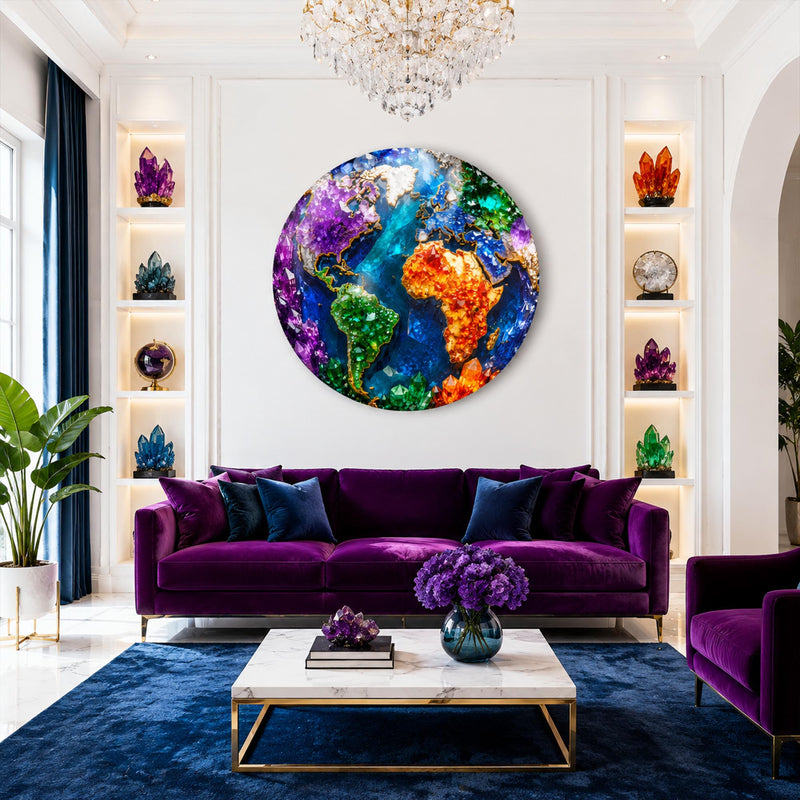 Crystal World Map lifestyle view