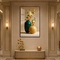 Artronauts Glass Print 12x18 cm | 4.7"x7.1" / Walnut Golden Fruit Still Life Glass Wall Art