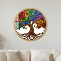 Rainbow Floral Tree Of Life with gold frame