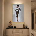 Black Rose Fashionista with gold frame