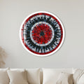 Crimson Mosaic Rings with white frame