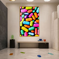 Chromatic Capsules with gold frame