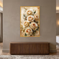 Champagne Rose Bouquet with gold frame